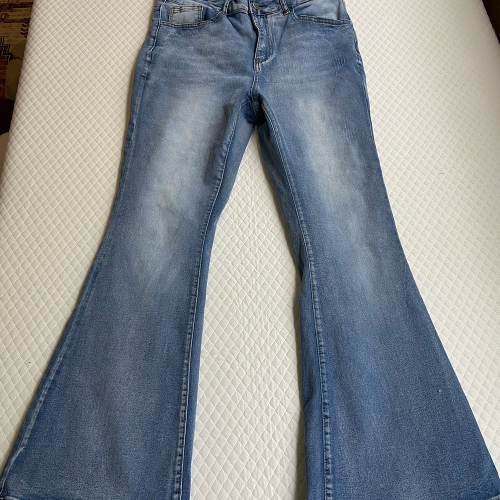 Forever 21 Light Blue Flare Jeans